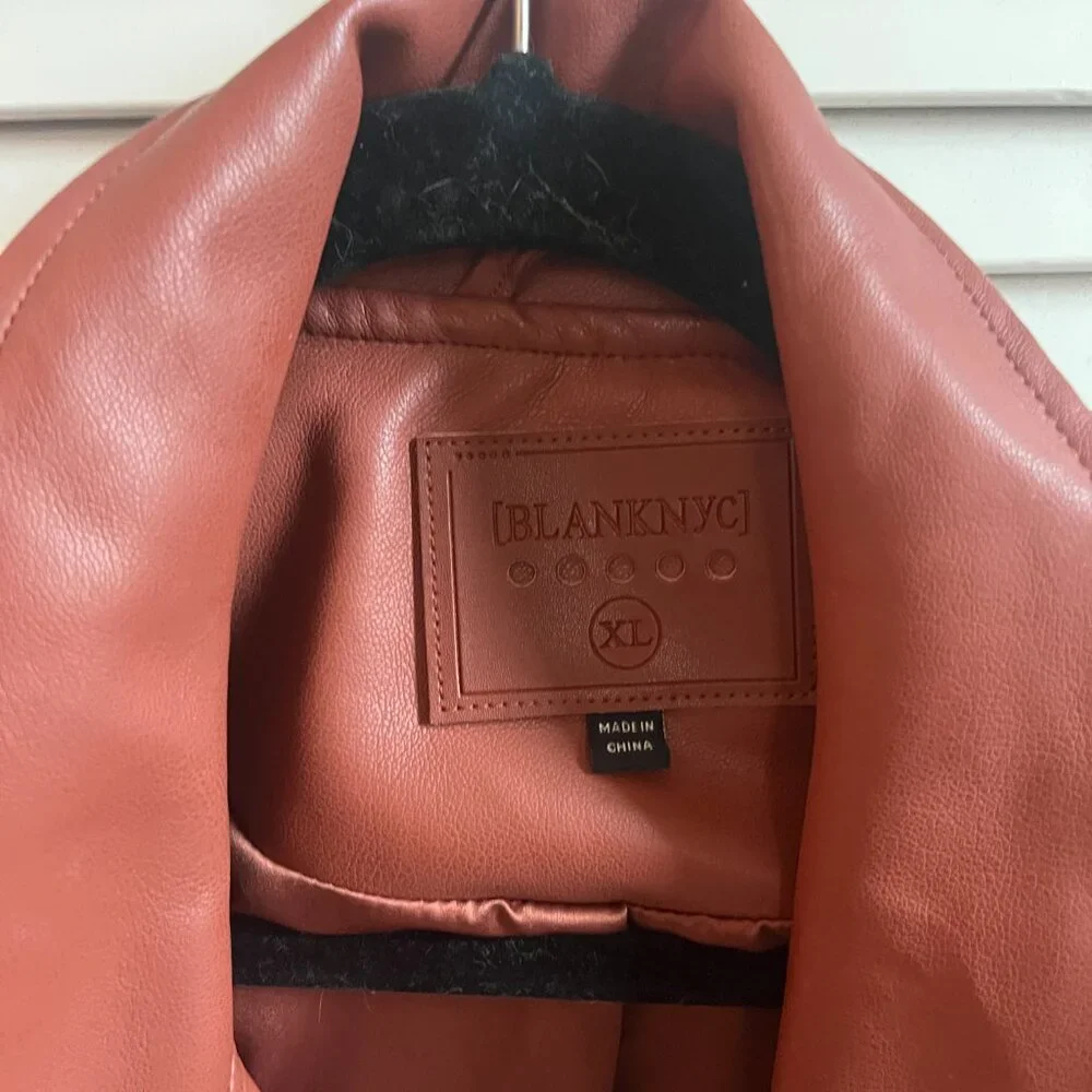 BlankNYC Rust Colored Leather Moto Jacket - Picture 4 of 5